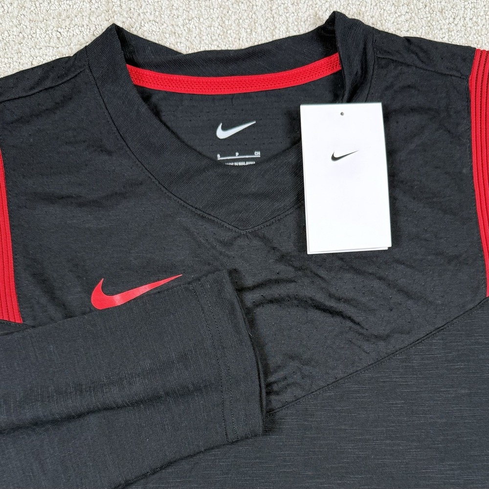 NWT Nike Dri-Fit Men's Small Black Coaches Long Sleeve Football Shirt DJ5118-013
